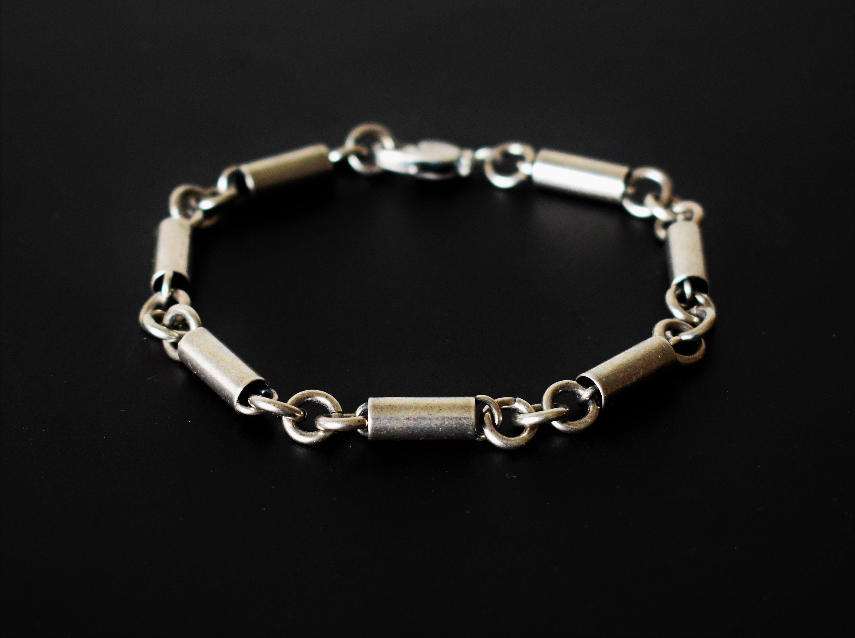 Mens Silver Bracelet Men Bracelet Mens Chain Bracelet Etsy