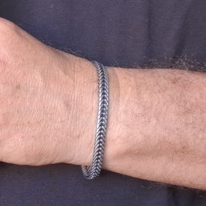 Mens Silver Bracelet, Men Bracelet, Mens Chain Bracelet, Elegant Bracelet For Men, Mens Jewelry, Men Bracelet Gift, Mens Bracelet