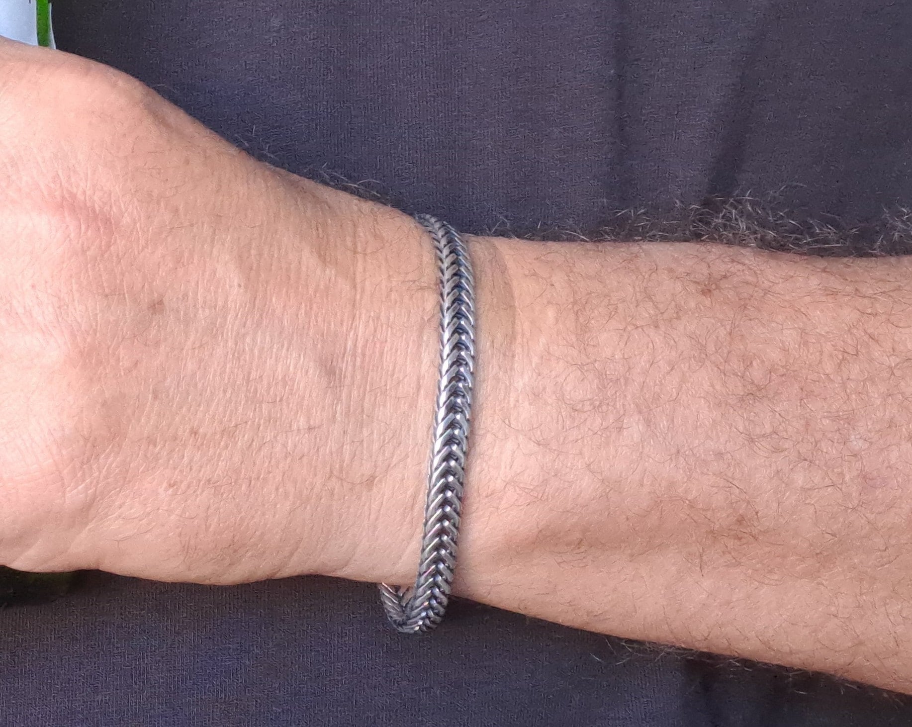 Mens Silver Bracelet Men Bracelet Mens Chain Bracelet Etsy Canada