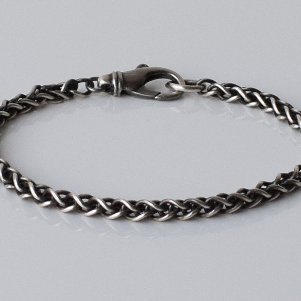 Mens Silver Bracelet, Men Bracelet, Mens Chain Bracelet, Sterling Silver 925 Bracelet, Mens Jewelry, Men Bracelet Gift, Mens Bracelet