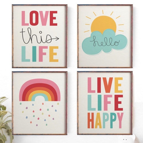 Prints for Frames Nursery Set of Four Prints Gallery Wall Etsy