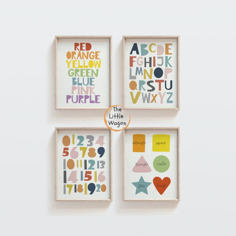 Kids Wall Art Children's Wall Art Nursery Set of 4 Etsy