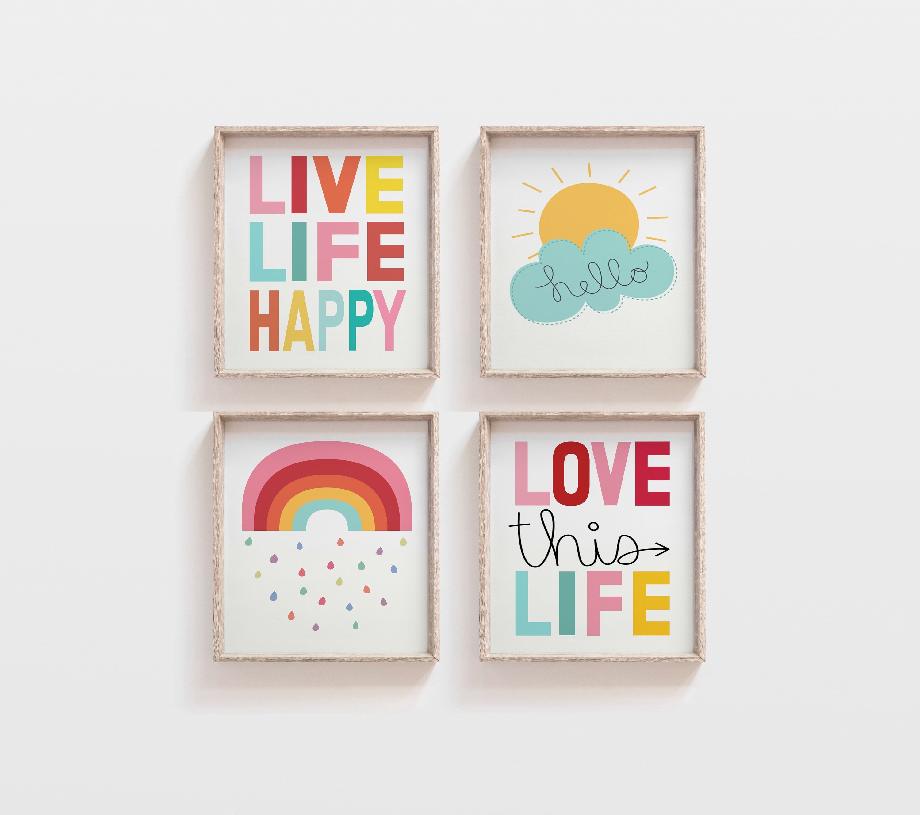 Kids Wall Art Children's Wall Art Nursery Set of 4 Etsy