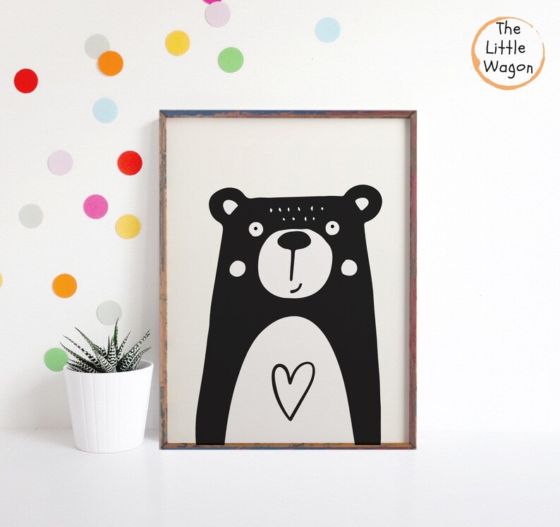 Kids Wall Art Boys Nursery Prints Black and White Kids Etsy