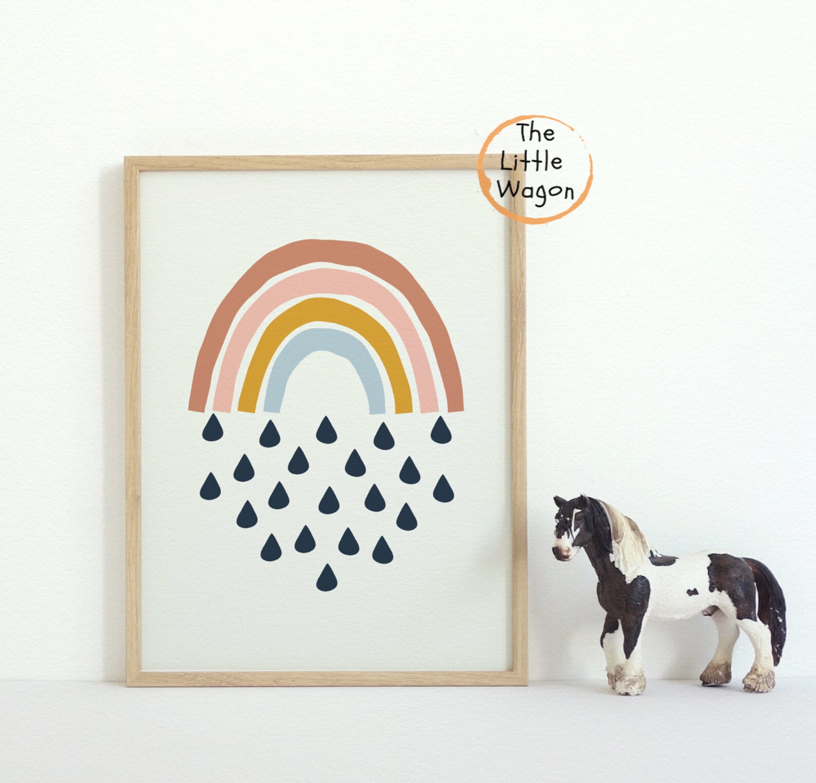Rainbow Raincloud Sunshine Nursery print set of three | Etsy