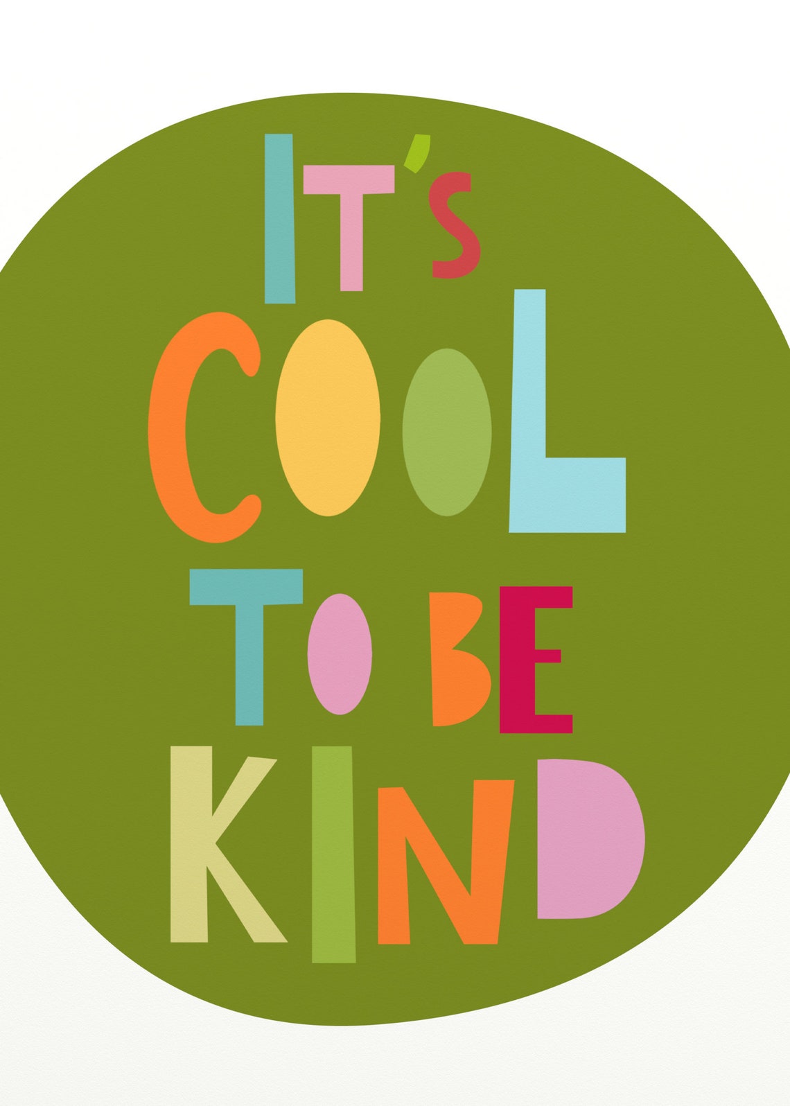 Its Cool To Be Kind Print Kids Prints Classroom Prints Etsy