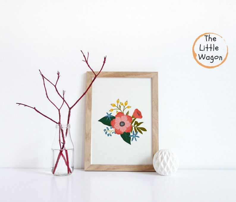 Girls Nursery Wall Art Set of 2 Set of Two Prints Girls Floral Room Decor Floral Nursery Girls Bedroom Prints Sale Flower Girls Baby