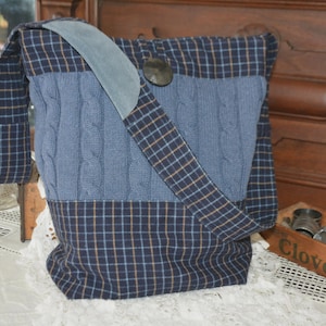 Memory Bag, made from your loved ones clothing One of a kind handmade bag to keep memories of your loved ones close, keepsake tote handbag