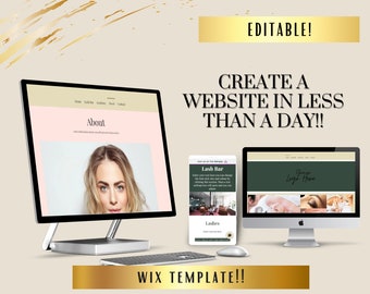 Wix Website Template: Earth Beauty Theme, DIY Website Design