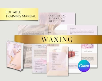 Beauty Training Manual for waxing, fully editable and print ready!