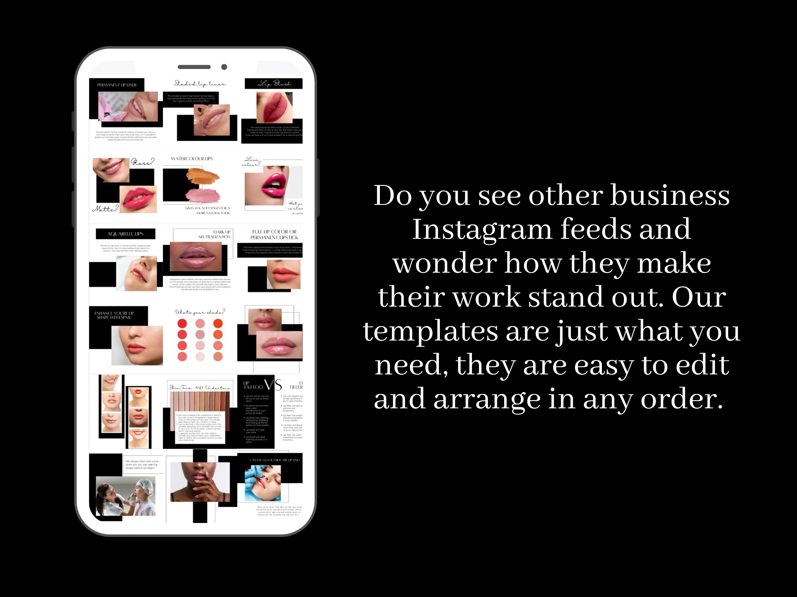 Lip Blush Canva Templates for Instagram - Etsy