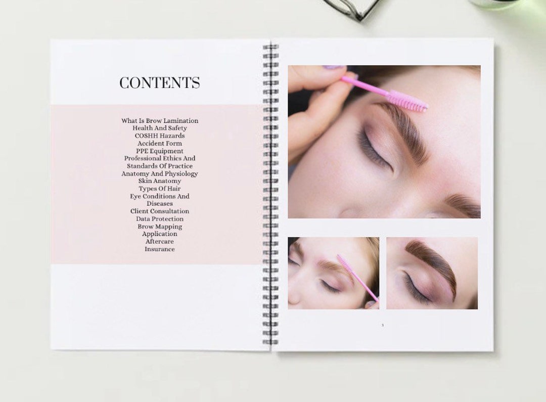 Eyebrow Lamination Training Course Eyebrow Wax and Tint Manual Editable