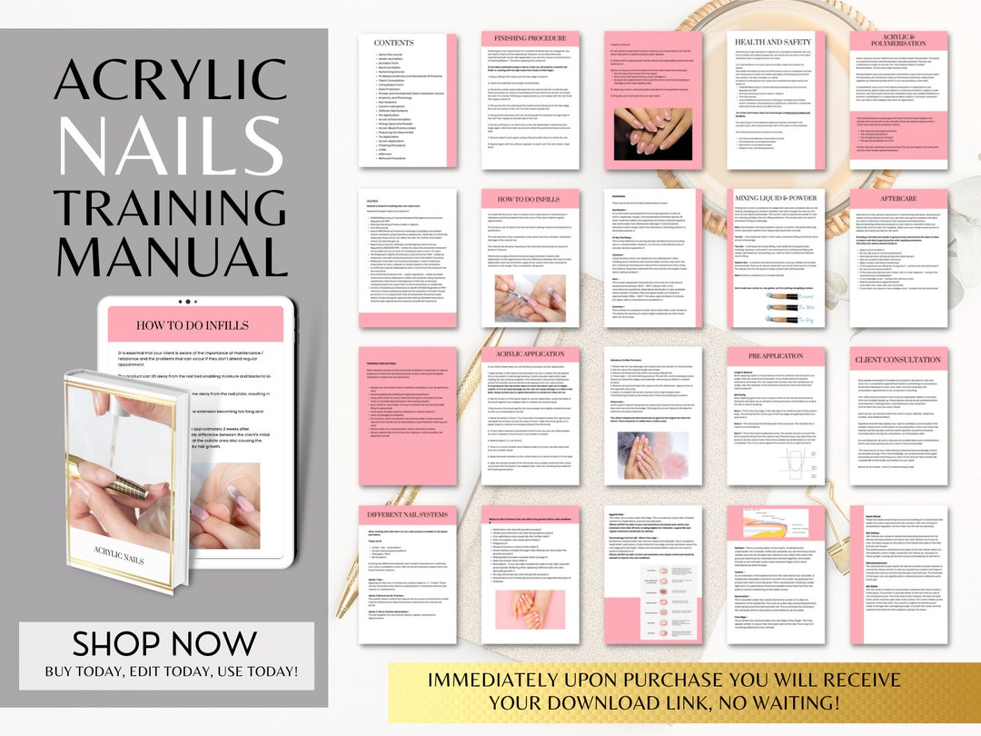Acrylic Nails Training Manual, Nails Training Manual, a Nail