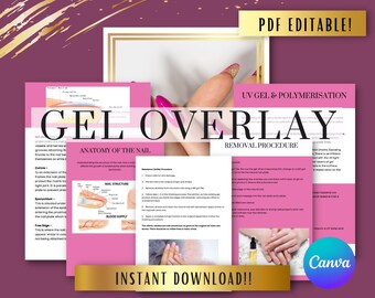 Gel Nails Trainingsanleitung: Bearbeitbare Canva Vorlage (Digitaler Download)
