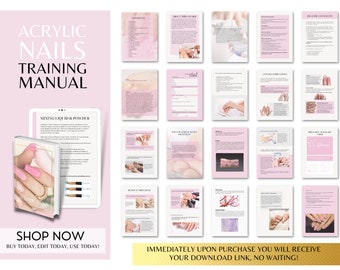 Acrylic Nails Training Manual, nails training manual, become a nail tech, teach nails