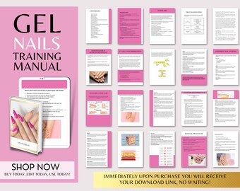Gel Nails Trainingsanleitung: Bearbeitbare Canva Vorlage (Digitaler Download)