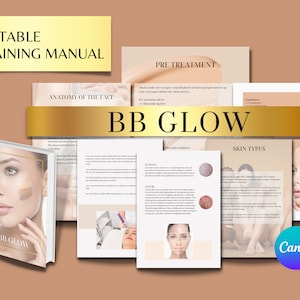 BB Glow Microneedling training manual. Fully editable in Canva.