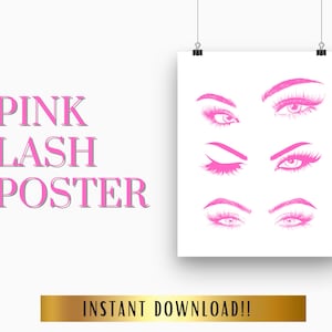 Eyelashes Wall art printable, Esthetician Decor, Lashes Decor, Beauty Salon Decor, Lash Prints, Eyelash Extensions Printable