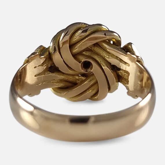 George V 18ct Yellow Gold Diamond Knot Ring - 1919 - Gem
