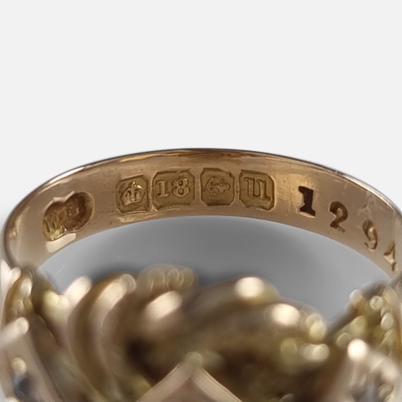 George V 18ct Yellow Gold Diamond Knot Ring - 1919 - Gem