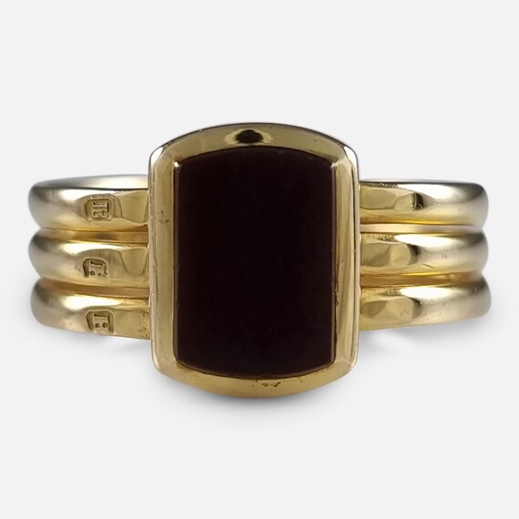Victorian 18ct Gold Carnelian Signet Ring - 1883 - image 3