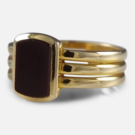 Victorian 18ct Gold Carnelian Signet Ring - 1883 - image 8