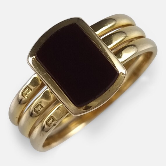 Victorian 18ct Gold Carnelian Signet Ring - 1883 - image 10