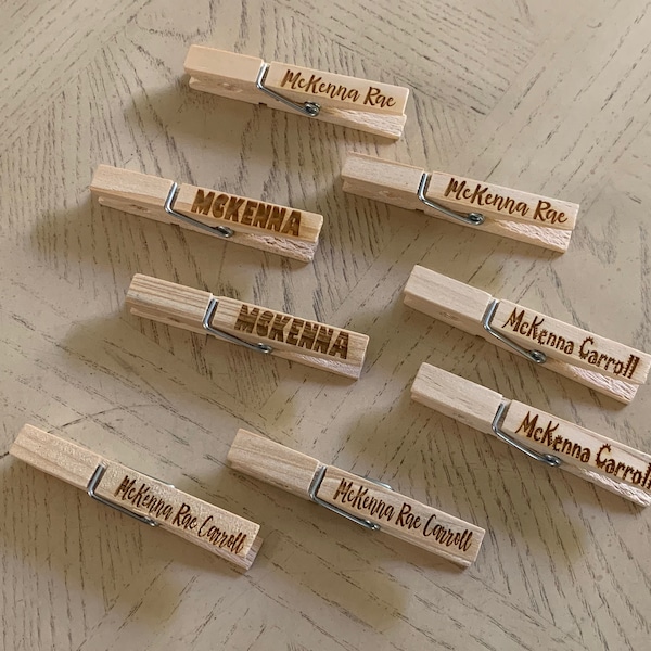 Clothespin Card Holder Etsy