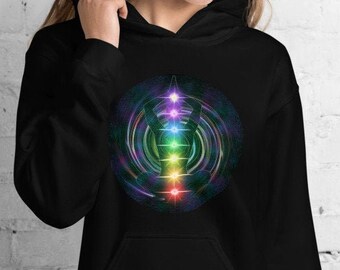 Space Chakra Meditation Hoodie: Yoga Spiritual Sweatshirt
