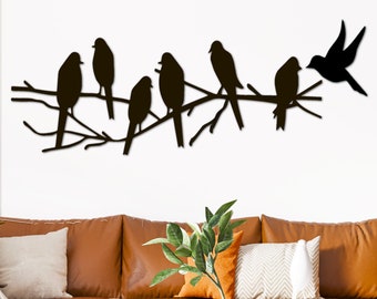 Wood Bird Wall Decor, Wooden Wall Art, Wooden Bird Wall Art, Bird Wall Sculpture, Bird Art, Flying Bird Wall Art, Birds Flock, Wall Hangings