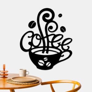 Coffee Bar Sign, Wooden Coffee Mug Wall Art, Coffee Shop Decor, Gifts for Coffee Lovers, Kitchen Wall Sign, Home Decor, Wall Hanging