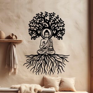 Art mural bouddha, art mural en bois bouddha, art mural hindou, art mural zen, art mural méditation, art mural spirituel, décoration méditation, cadeaux yoga