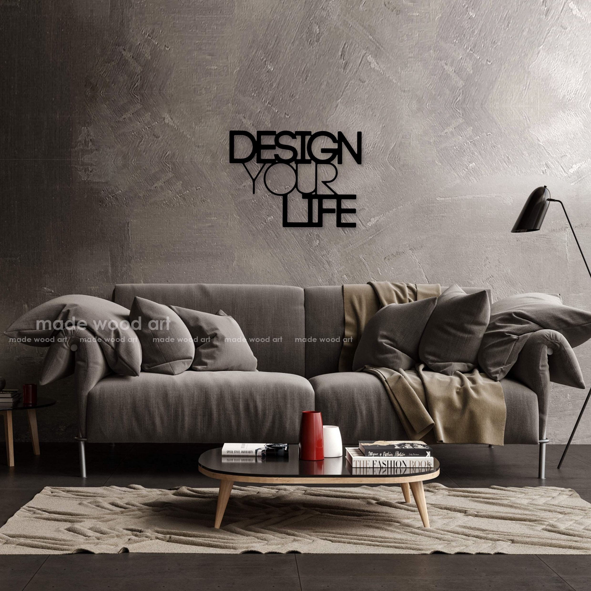 Design your life Wood words for wall Wood wall art Wall decor Etsy