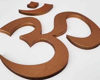 Wooden Om Symbol Wall Art, Diwali Decoration, Zen Wall Hanging, Yoga Studio Decor, Buddhism Artwork, Meditation Room Gift, Spiritual Sign