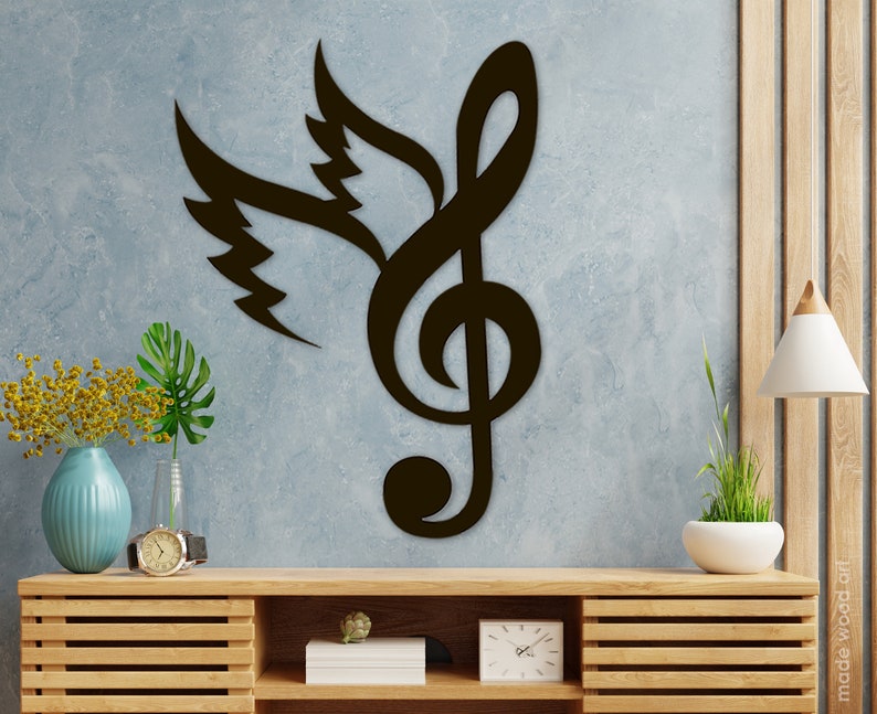 Wooden Music Notes Wall Decor Music Art Music Decor Music Wall Etsy