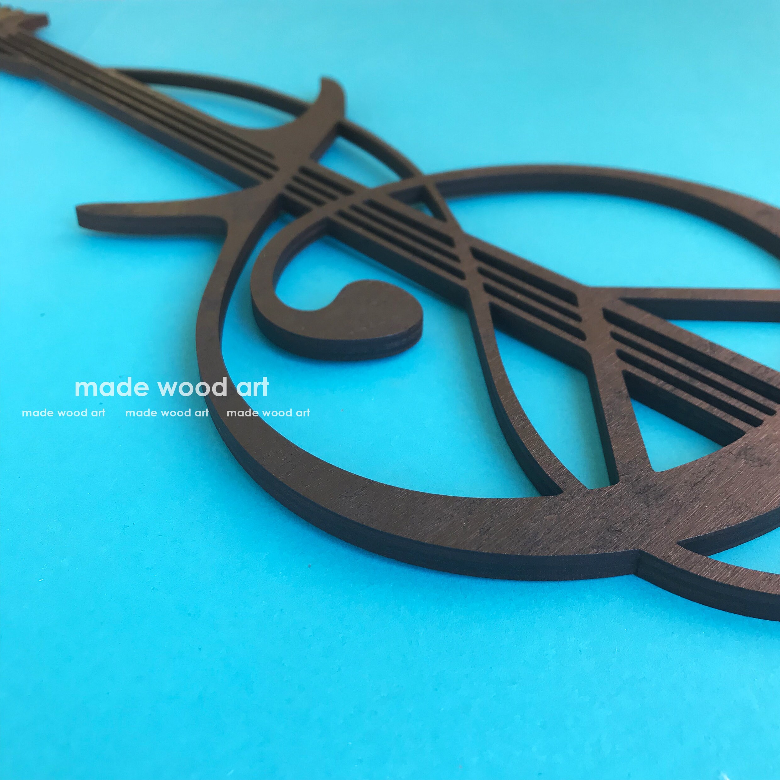 Wood Guitar Wall Art Music Theme Decor Bedroom Wall Decor Etsy