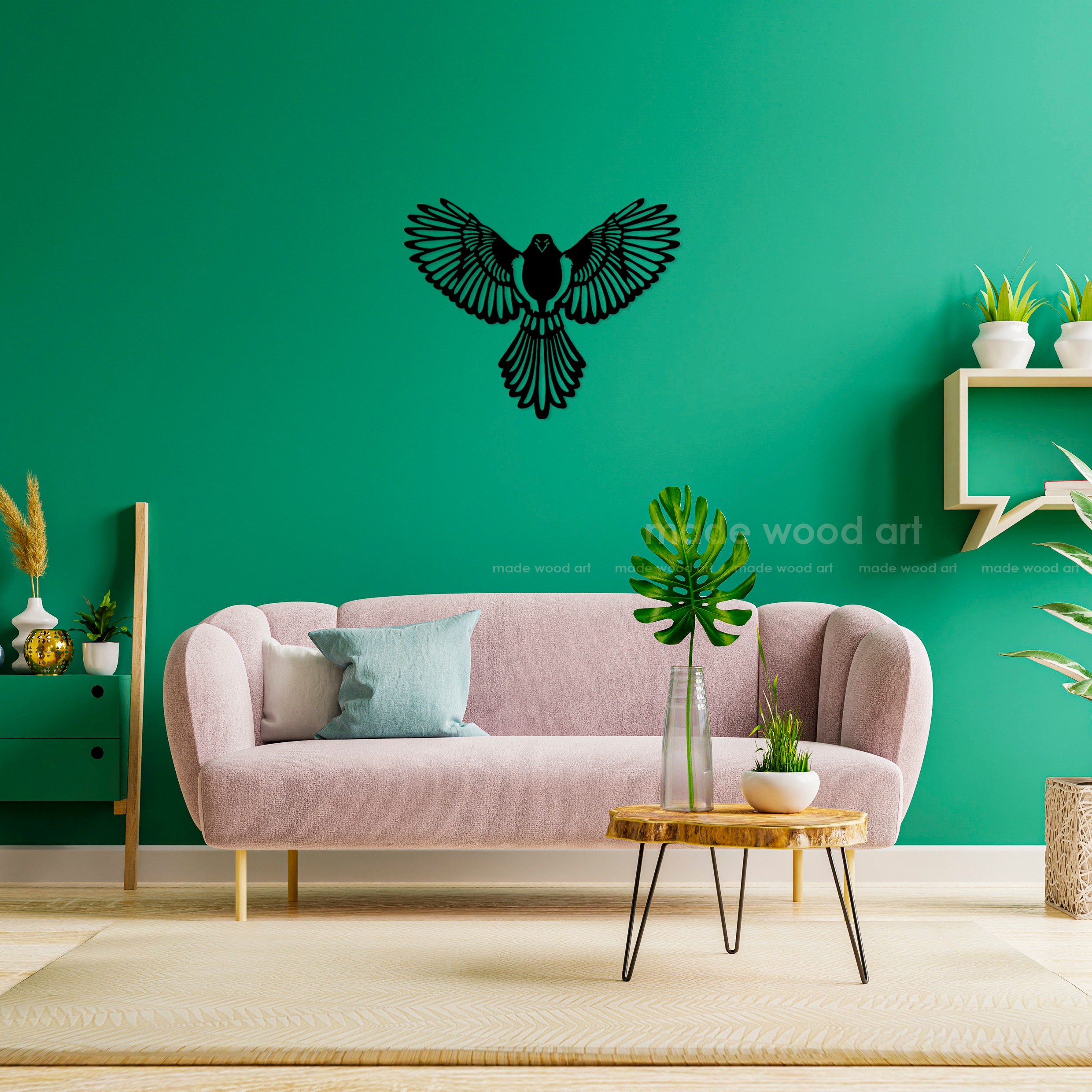 Wood Eagle Wall Art Wood Wall Decor Eagle Wall Decor Large Etsy