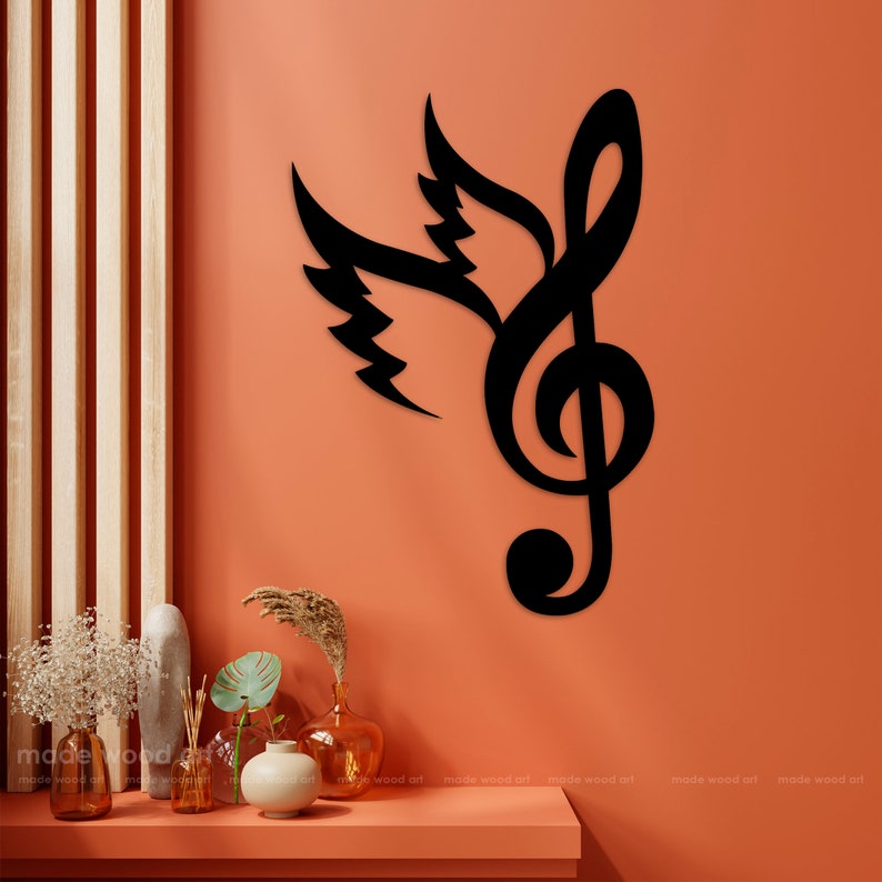 Wooden Music Notes Wall Decor Music Art Music Decor Music Wall Etsy