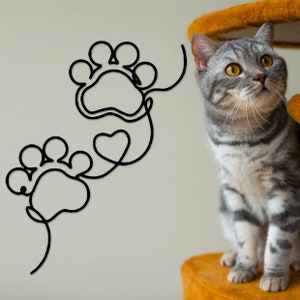 Cat Paw Wall Decor, Wood Wall Decor, Cat Wall Art, Cat House Wall Decor, Cat Sympathy Gift, Cat Decor, Cat Lover Gift, Cat Memorial Gift