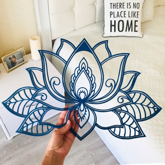 Blue Lotus Flower Mandala Wall Art Lotus Flower Wall Art Wooden Mandala Zen Wall Art Meditation Decor Lotus Flower Wall Decor Etsy Canada