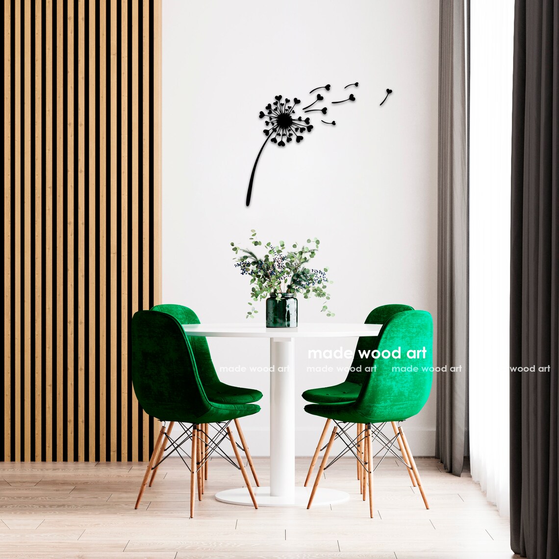 Dandelion wall art Wood wall decor Wood nature wall art Room Etsy