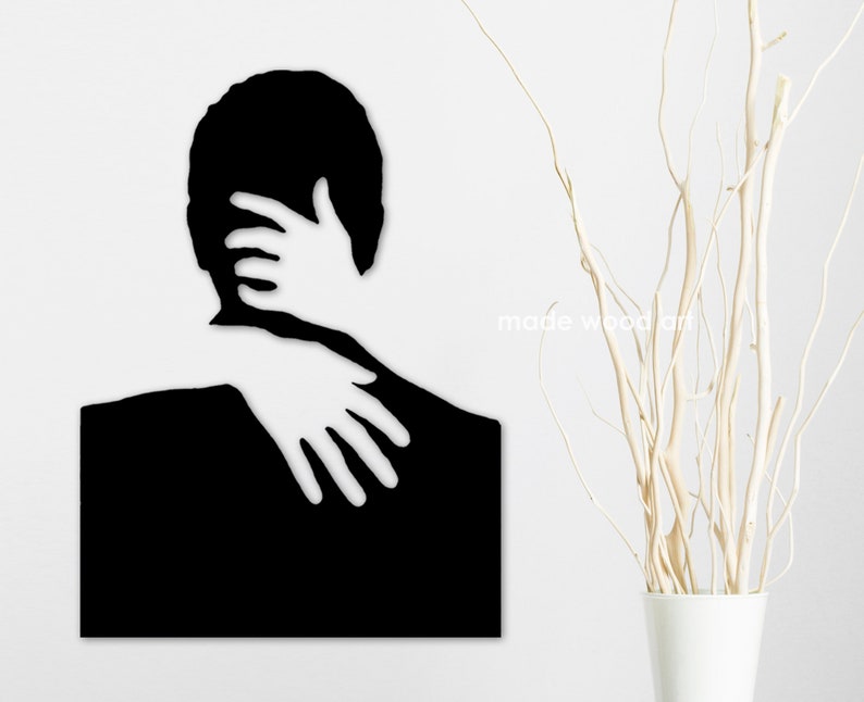 Wood Wall Art Wall Decor Couple Wall Decor Kissing Couple Wall Etsy