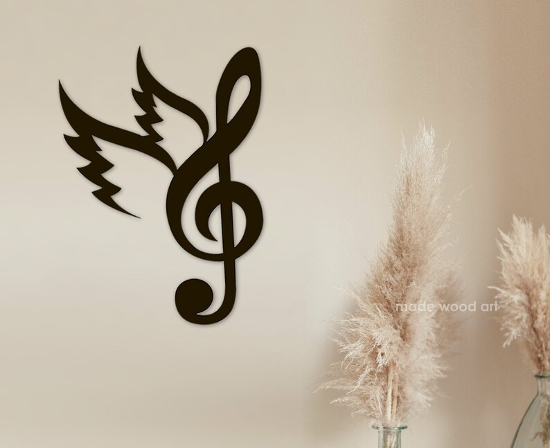 Wooden Music Notes Wall Decor Music Art Music Decor Music Wall Etsy