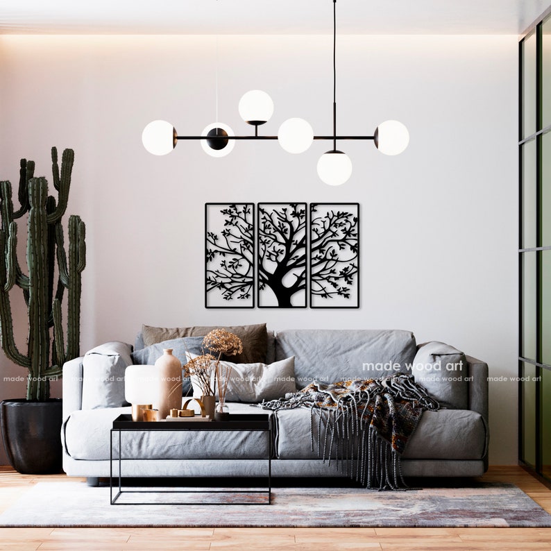 Triptych Wall Art Tree of Life 3 Panels Wood Wall Art 3 Piece Etsy