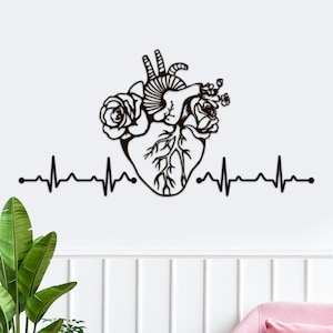 Hartkunst, cardiologie houten wanddecoratie, cardioloog cadeau, medisch kantoor wandkleden, dokterscadeau, anatomie kunstwerk, cadeau hartchirurg