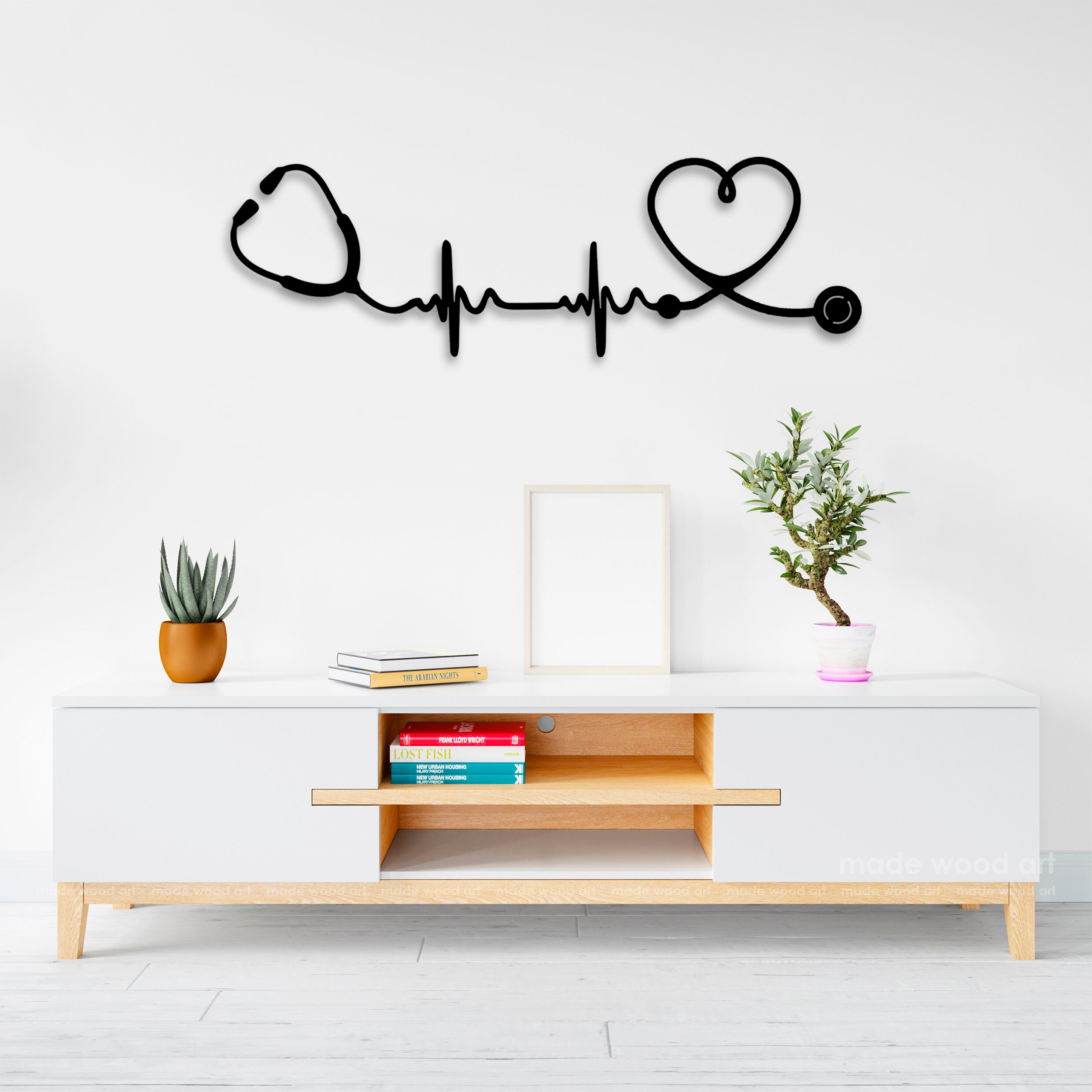 Health Science Decor Stethoscope Wood Wall Art, Medical Assistant Gifts, Respiratory ...