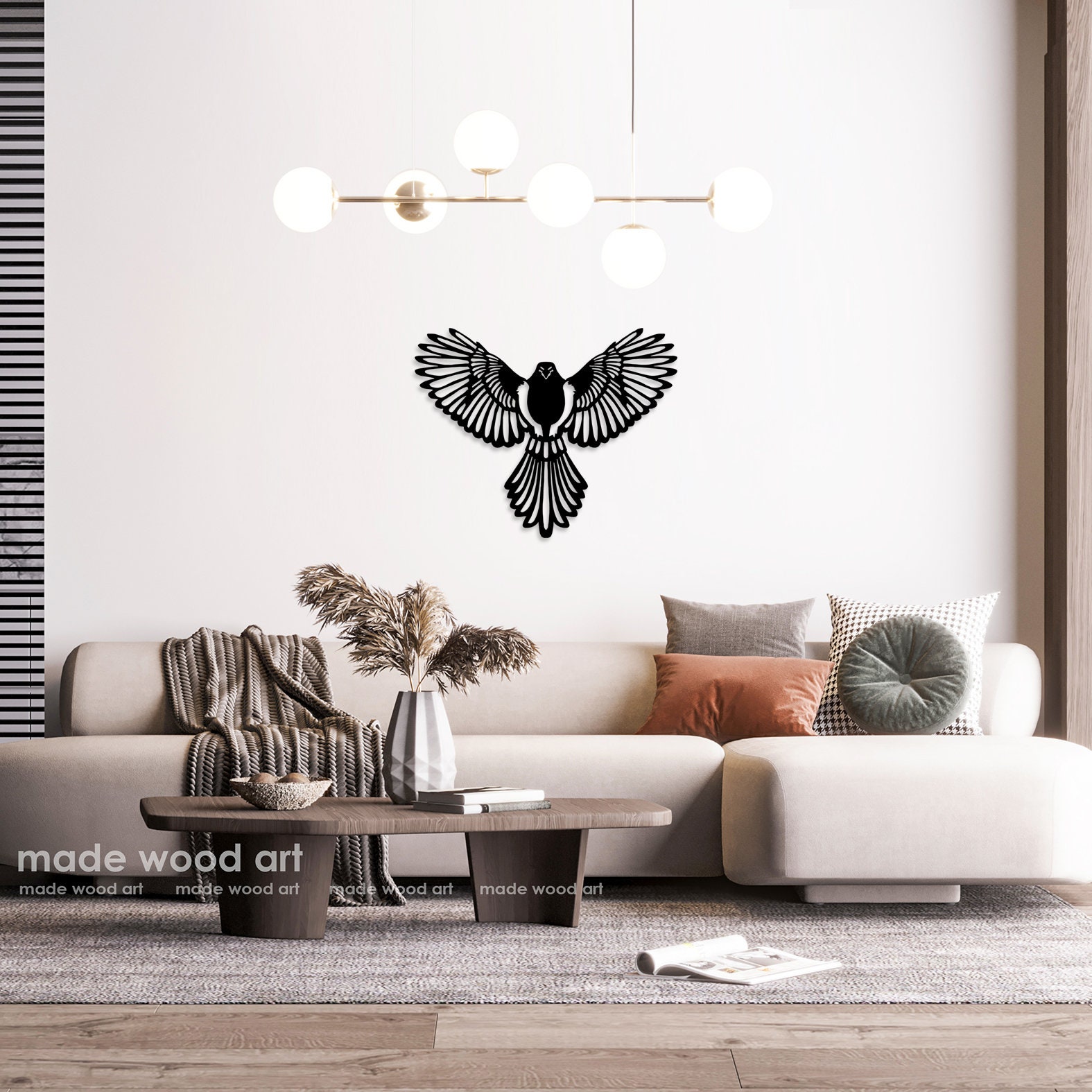 Wood Eagle Wall Art Wood Wall Decor Eagle Wall Decor Large Etsy