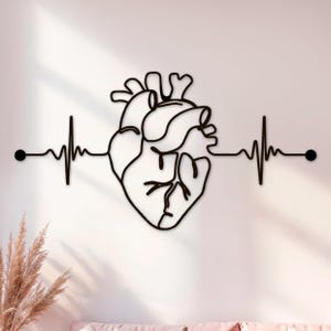 Anatomical Heart Wood Art, Cardiology Wall Decor, Medical School, Cardiologist Gift, Medical Office, Cardiac Nurse Room, Anatomy Artwork