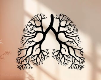 Lung Wall Art, Wooden Lungs Artwork, Respiratory Therapist, Pulmonologist Gift, Medical Wall Hanging, Doctor Gift, Office Decor, Nurse Room