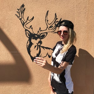 Wooden Deer Wall Decor, Deer Head, Stag Wall Art, Wood Wall Art, Stag Art, Stag Head Wall Decor, Wooden Animal Decor, Minimalist art